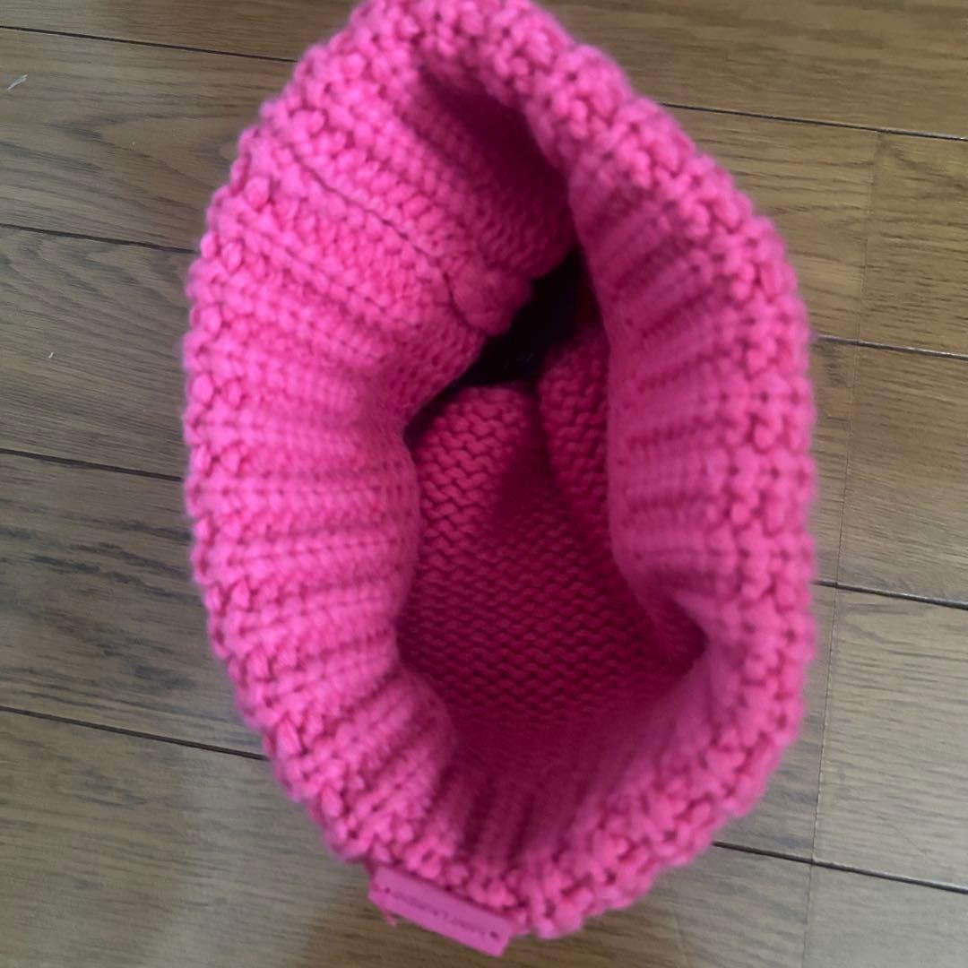 SAINT LAURENT サンローラン　ビーニー ピンクニット帽