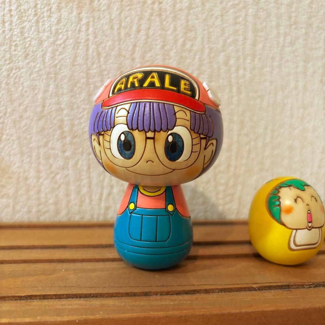 卯三郎　こけし　アラレちゃん　ガッちゃん 木製　箱あり　鳥山明