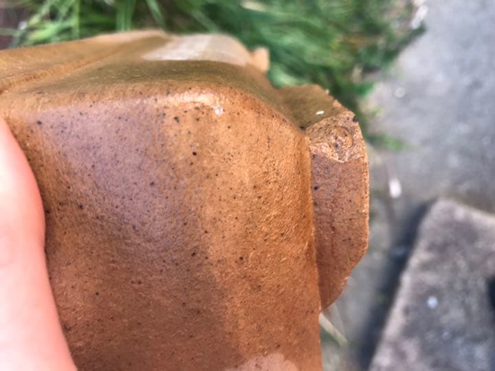 盆栽鉢　④時代銭号長方盆栽鉢黄銅色烏泥