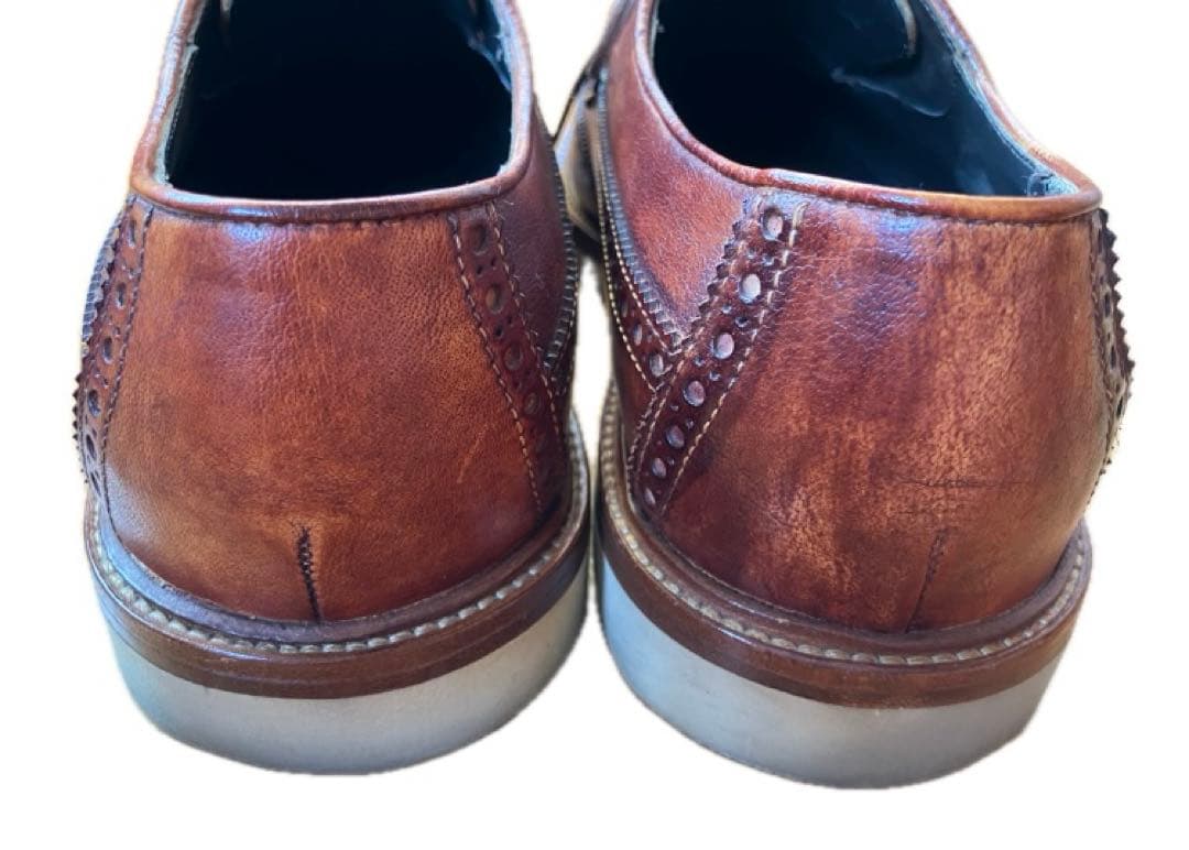 【極美品】ヒューゴボス ウィングチップ レザーシューズ サイズ45 30.0cm