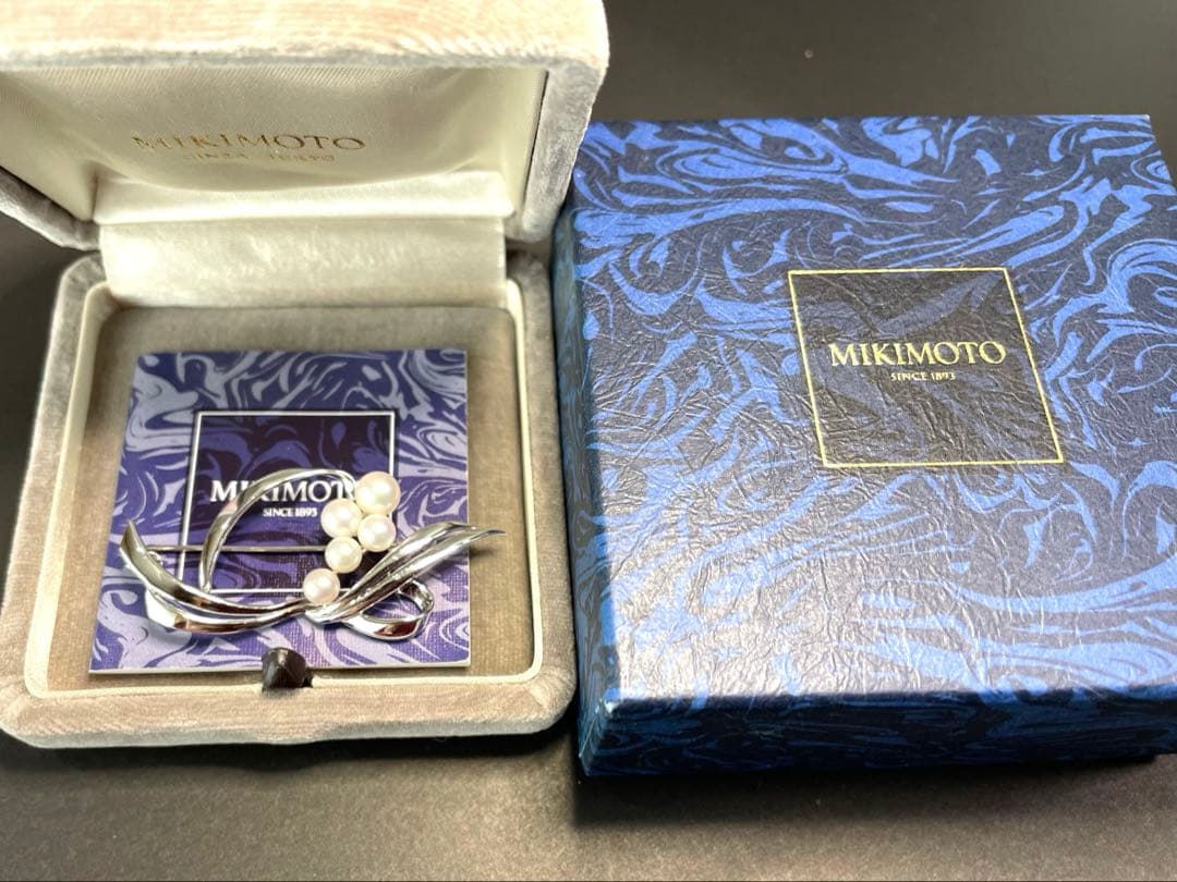 ミキモト　ブローチ　「はなかご」　ケース付き