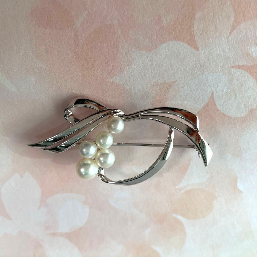 ミキモト　ブローチ　「はなかご」　ケース付き