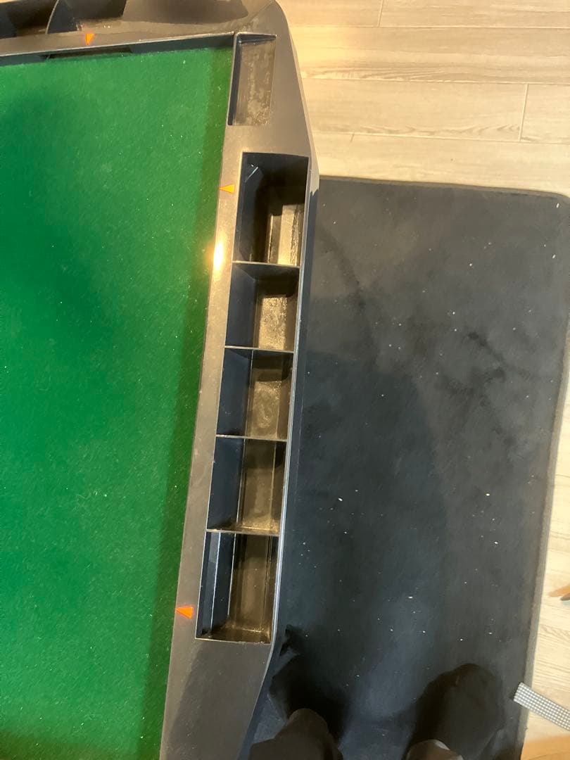 瞬間点棒収納システム搭載 折りたたみ式手積麻雀卓「ぽけっと」グリーンマット