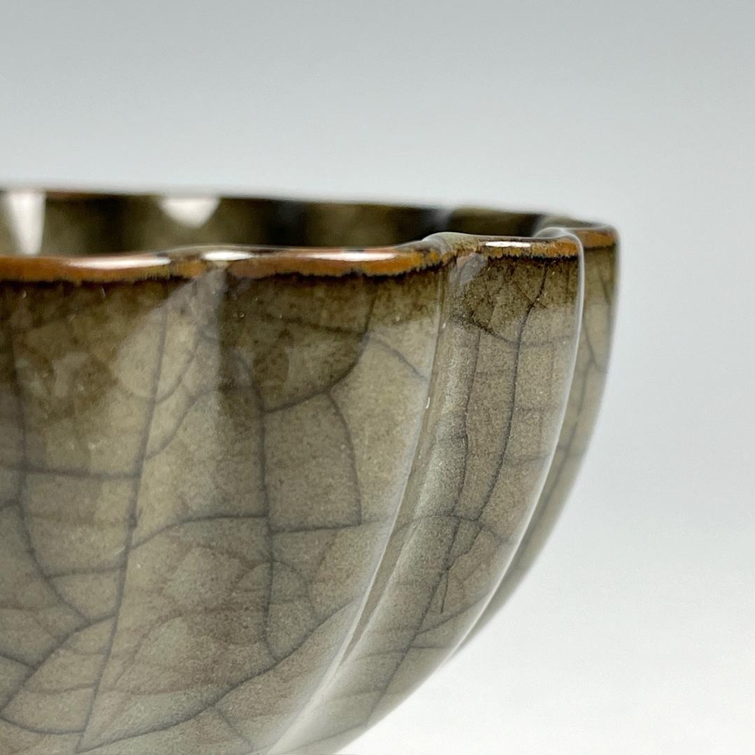 哥窯 陵花 杯 中国古玩 中国美術 唐物 擺件