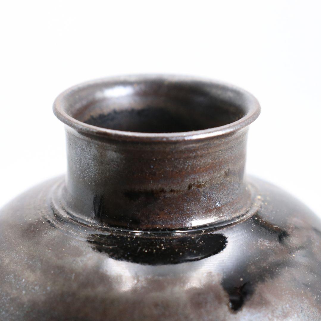 笹田有祥作 摸 唐物大名物 早苗丸壷茶入 宗薫緞子仕覆付 茶道具　V904