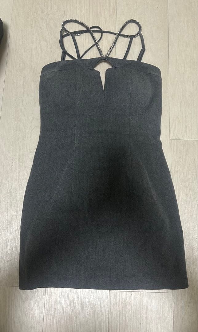 Glossy 人気 キャバドレス グレー Sサイズ