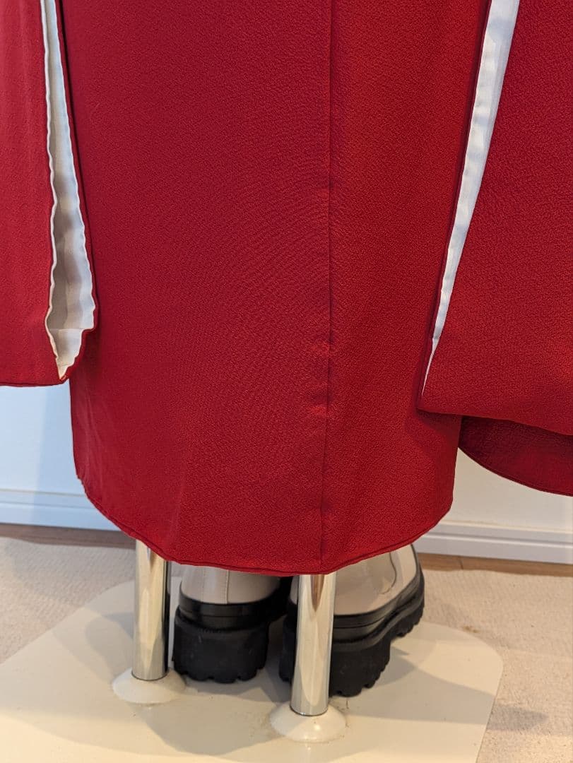 振袖フルセット 身丈169裄70.5 ロング丈 赤 色無地振袖 逸品 成人式