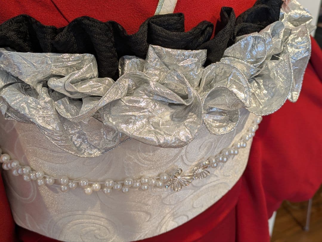 振袖フルセット 身丈169裄70.5 ロング丈 赤 色無地振袖 逸品 成人式