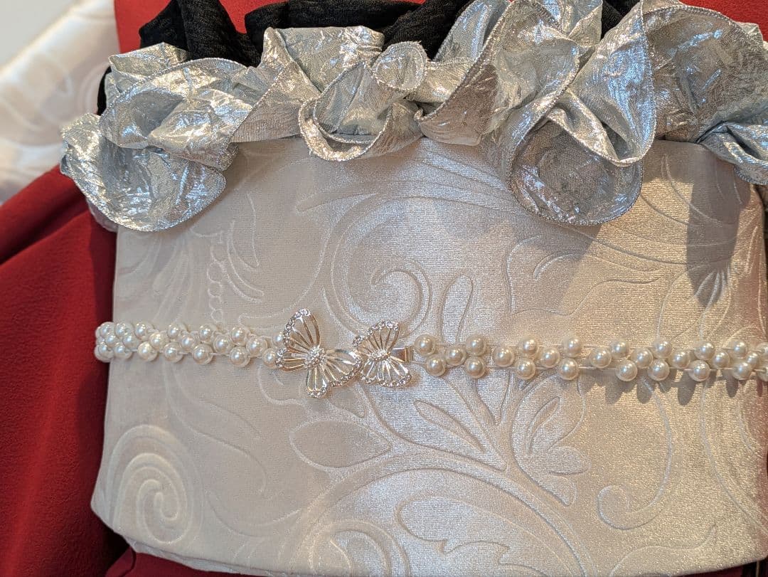 振袖フルセット 身丈169裄70.5 ロング丈 赤 色無地振袖 逸品 成人式