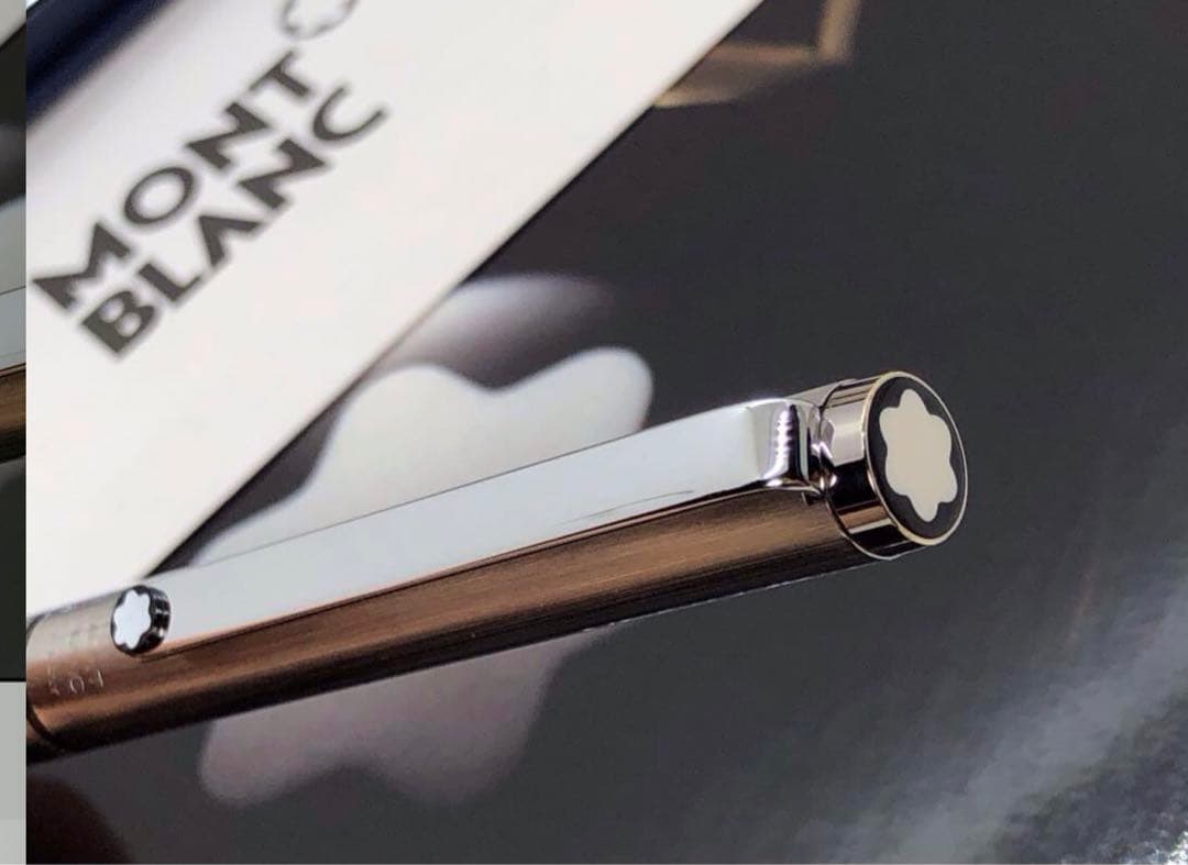 カスタム品！1本は欲しい2カラーボールペンNo2735輝くバフ仕上げ★モンブラン