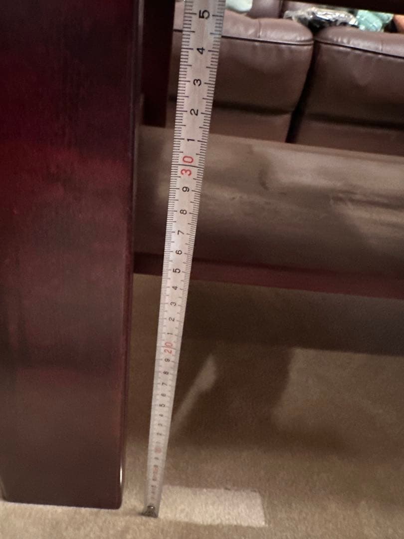 【お値下げ！超美品！たのメル便で発送】カリモク　木製ダークブラウン座卓 収納付き