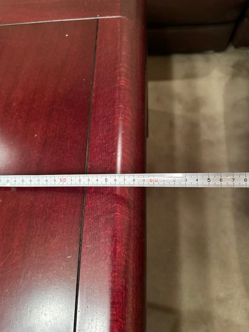 【お値下げ！超美品！たのメル便で発送】カリモク　木製ダークブラウン座卓 収納付き