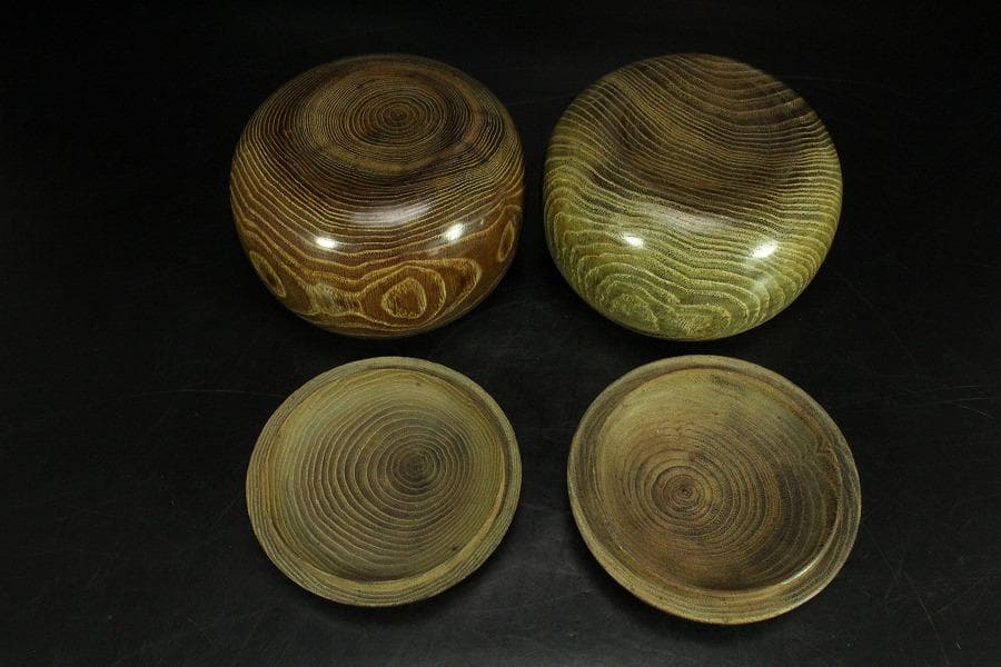 碁石 碁器 時代物 一対(K-YC403)