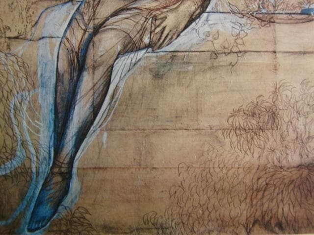 村上華岳、【裸婦下絵】、希少な画集画、新品高級額・額装付、状態良好