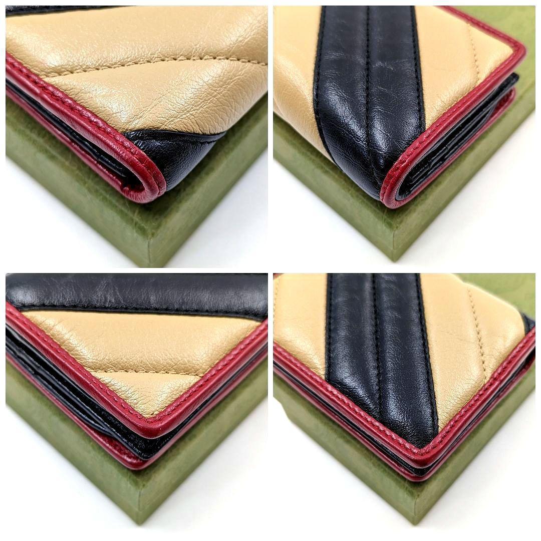 【美品】GUCCI グッチ GGマーモント 折り財布 マルチカラー