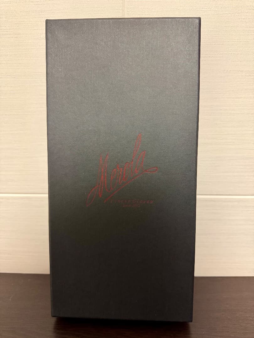 メローラ スマホタッチ 手袋 ナッパ紺/カシミア赤 サイズ8