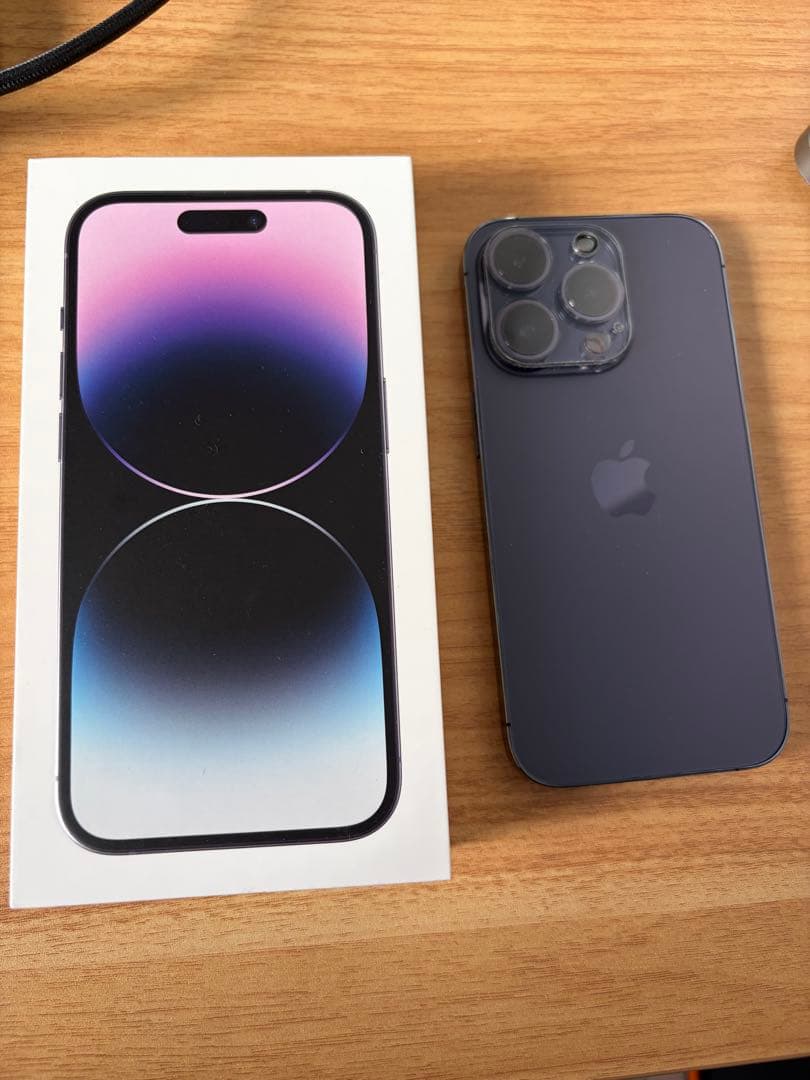 【美品】simフリー iPhone 14pro 256GB ディープパープル