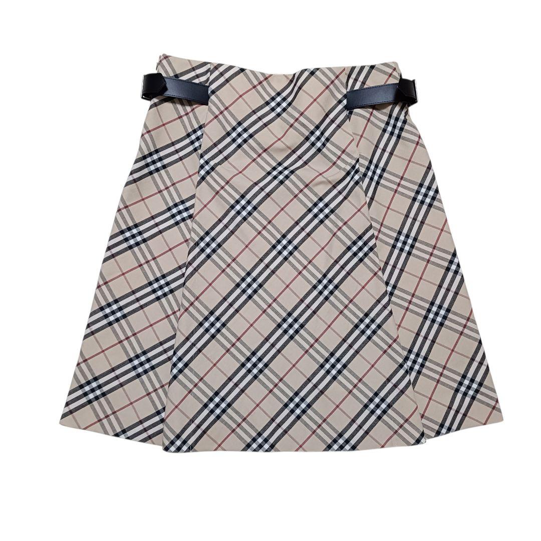【極美品】バーバリーロンドン プリーツススカート ノバチェック ベルト 42