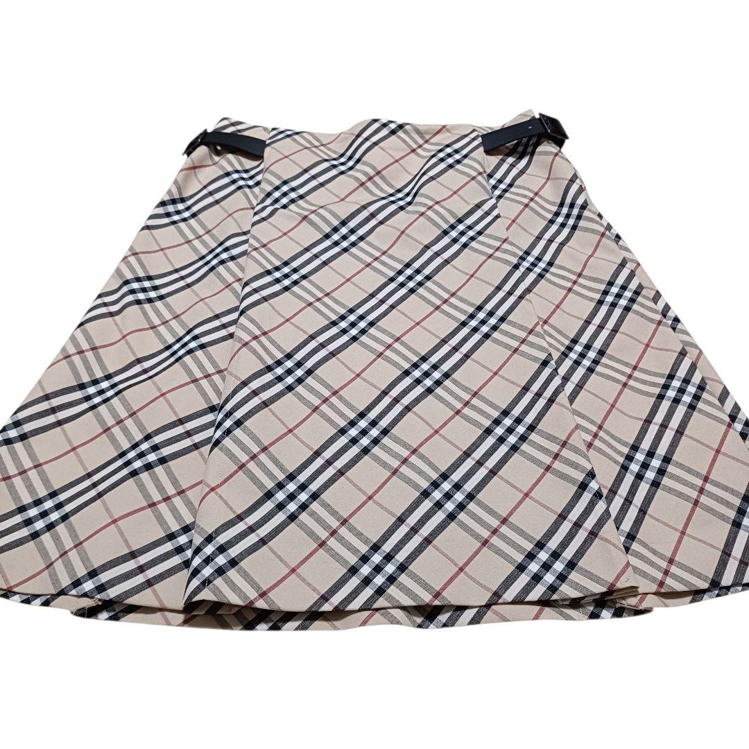 【極美品】バーバリーロンドン プリーツススカート ノバチェック ベルト 42