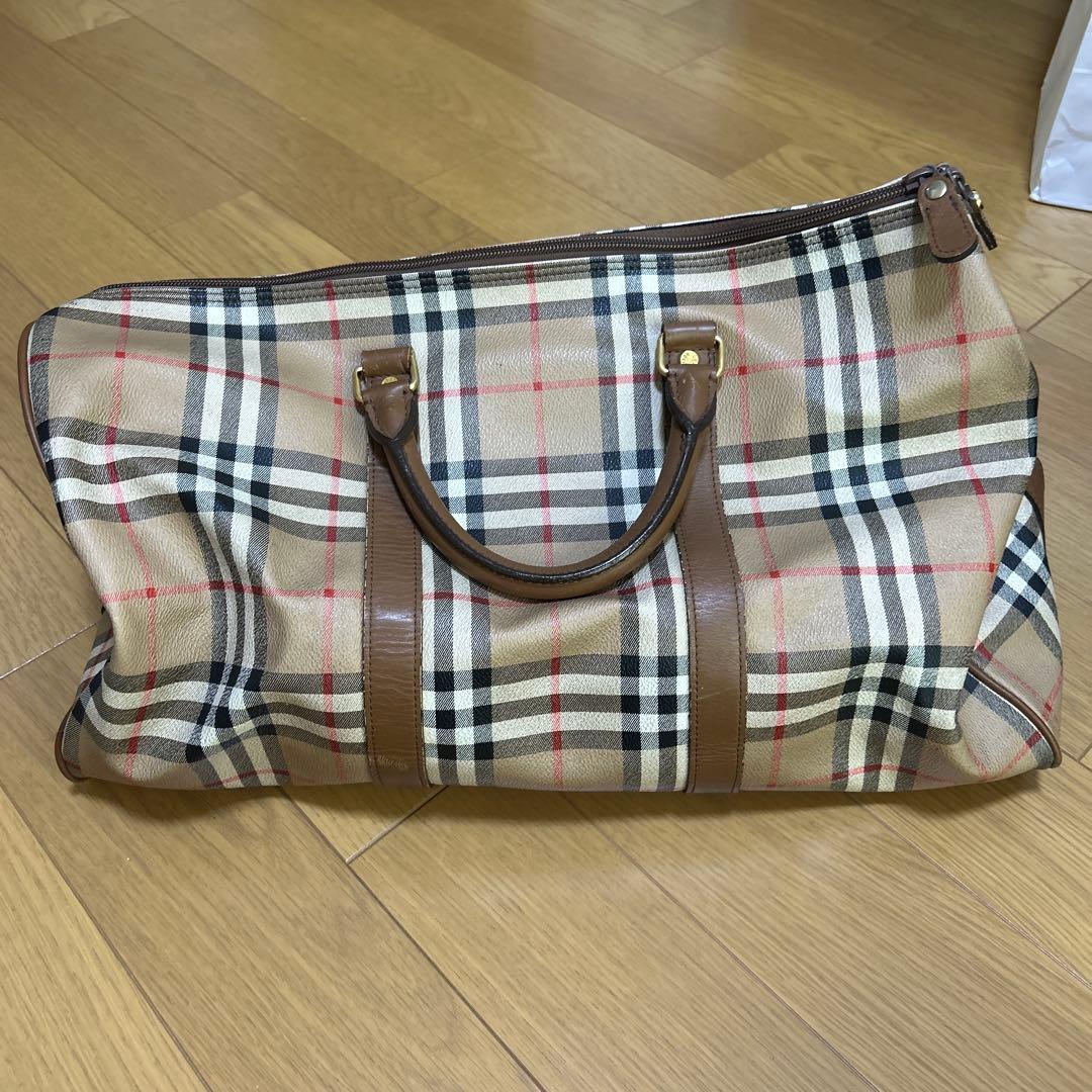 Burberry チェック柄 ボストンバッグ
