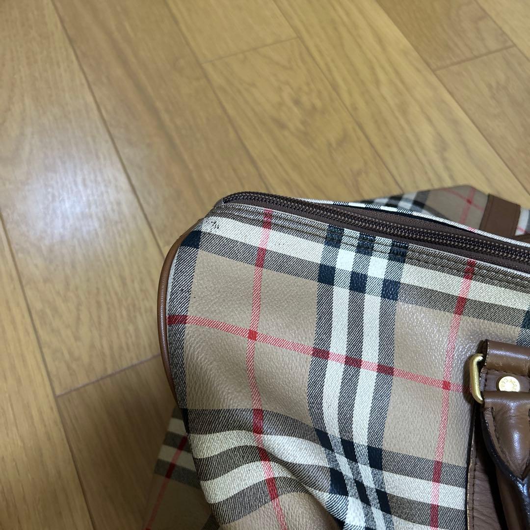 Burberry チェック柄 ボストンバッグ