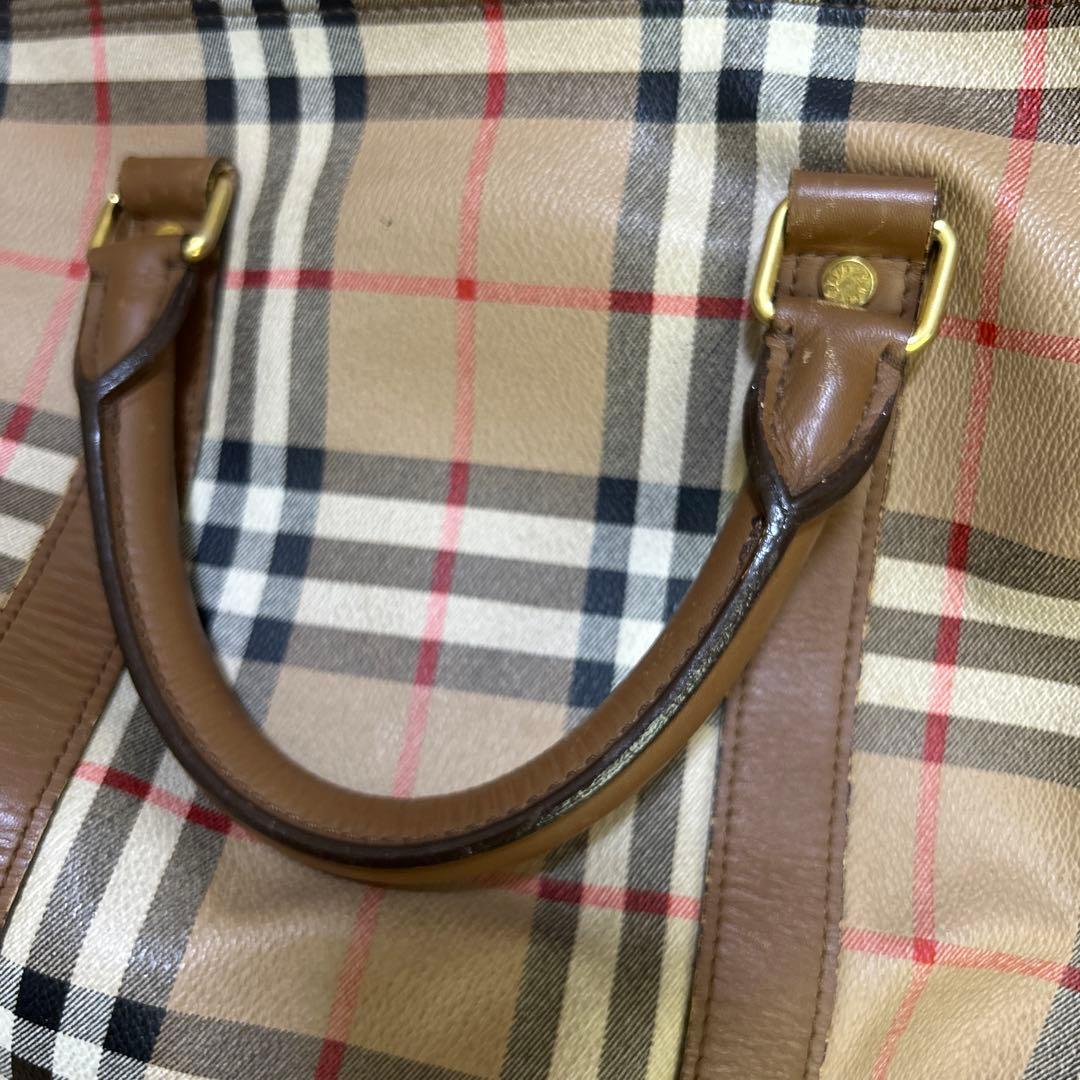 Burberry チェック柄 ボストンバッグ