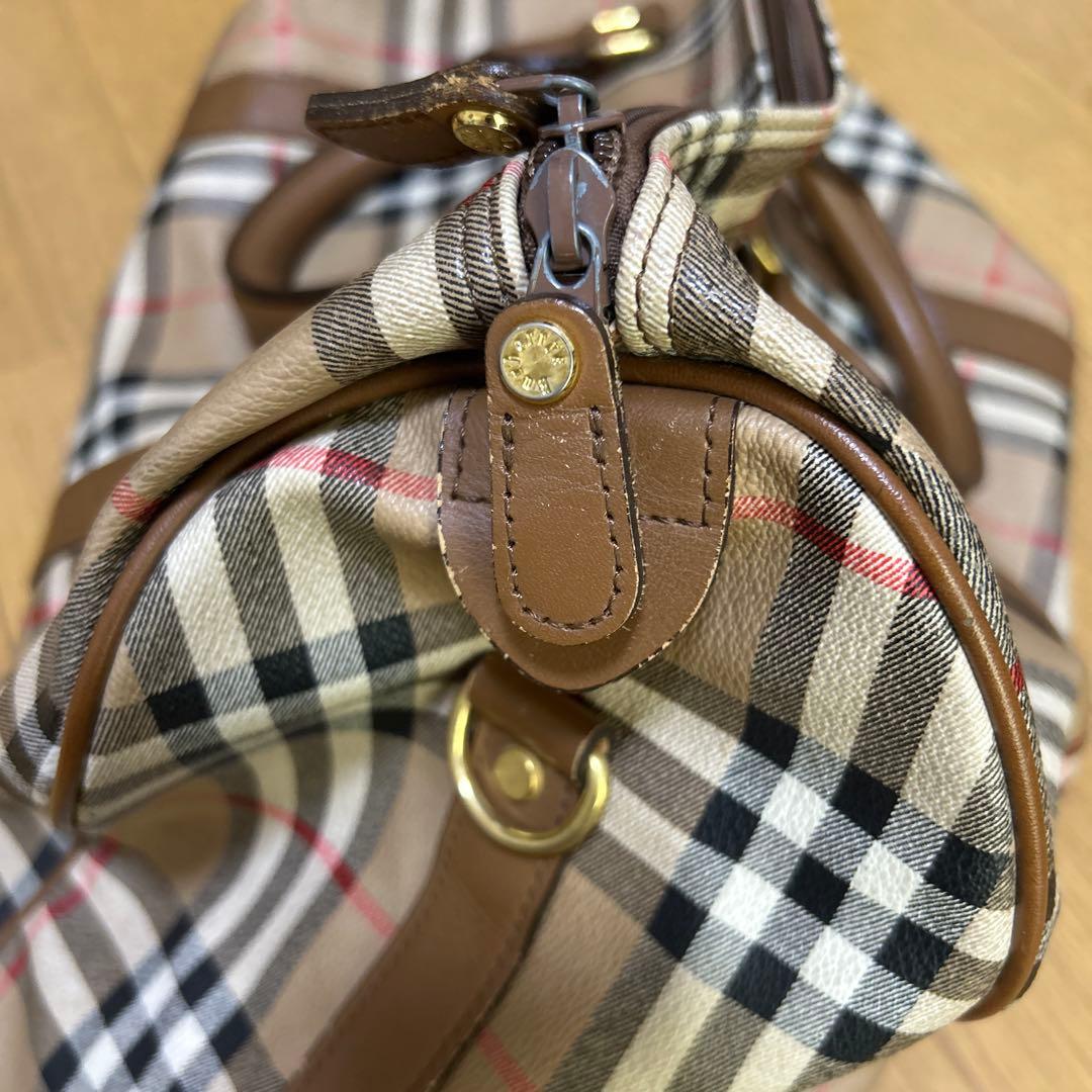 Burberry チェック柄 ボストンバッグ
