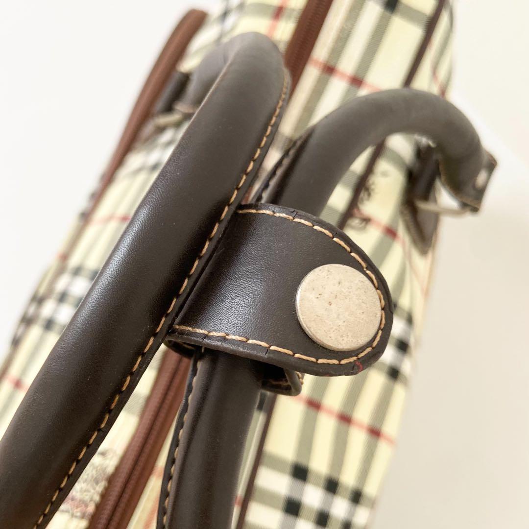 Burberry ボストン　キャリーバッグ　PVC ノバチェック　大容量