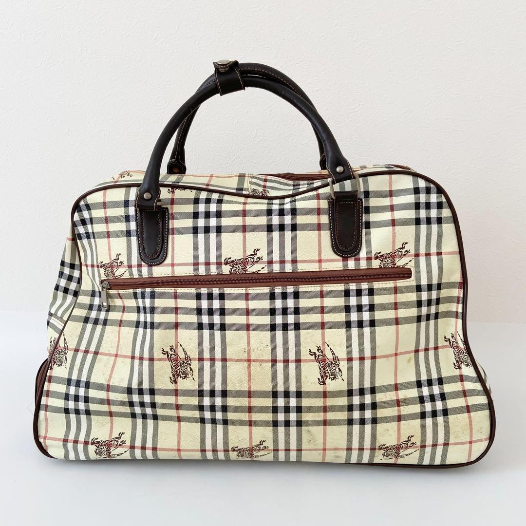 Burberry ボストン　キャリーバッグ　PVC ノバチェック　大容量
