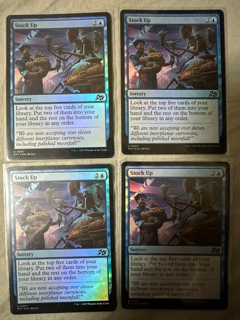 食糧補充　Stock Up 英語版　foil 4枚セット MTG