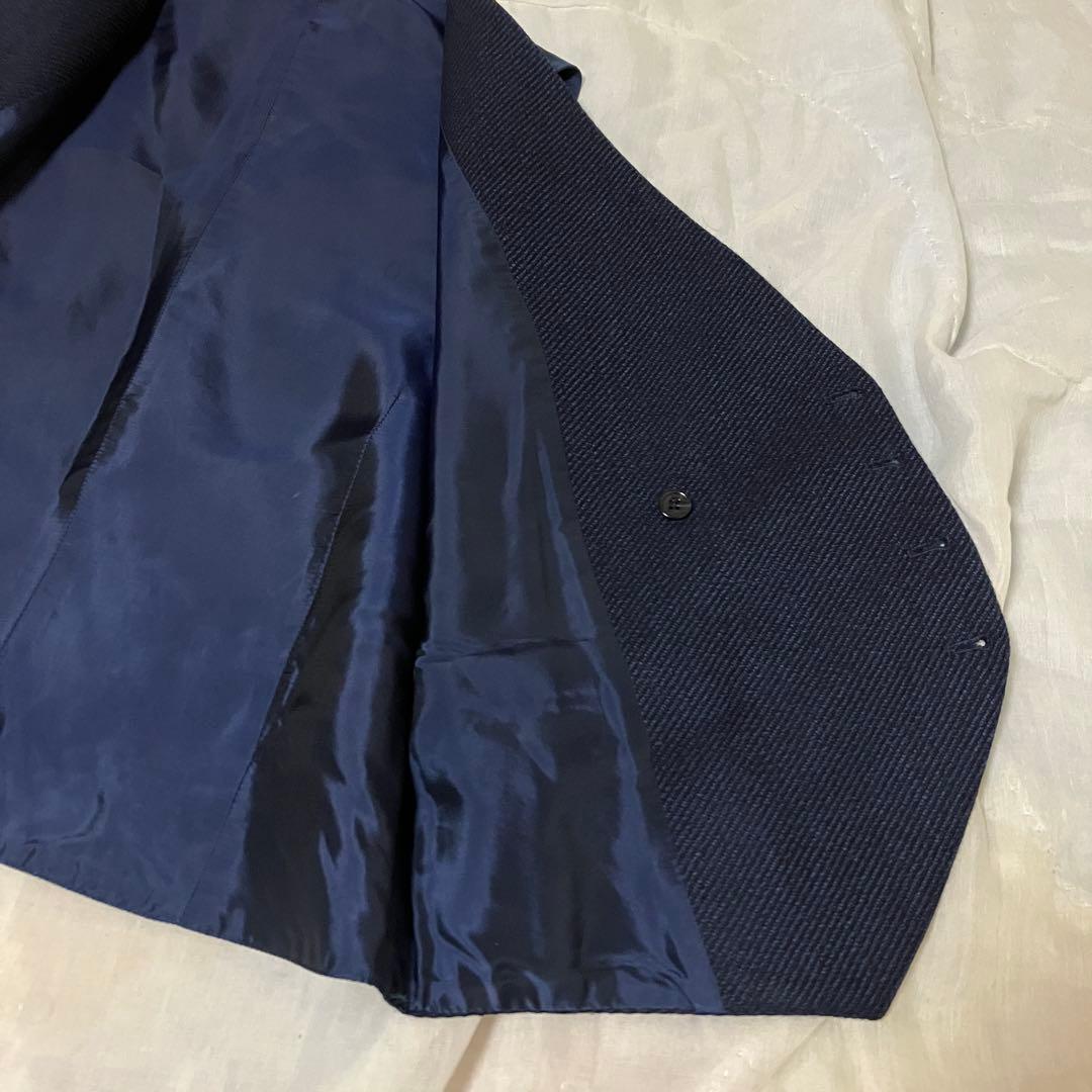 美品　TAGLIATORE　BEAMS　ウールダブルジレ　ネイビー　44