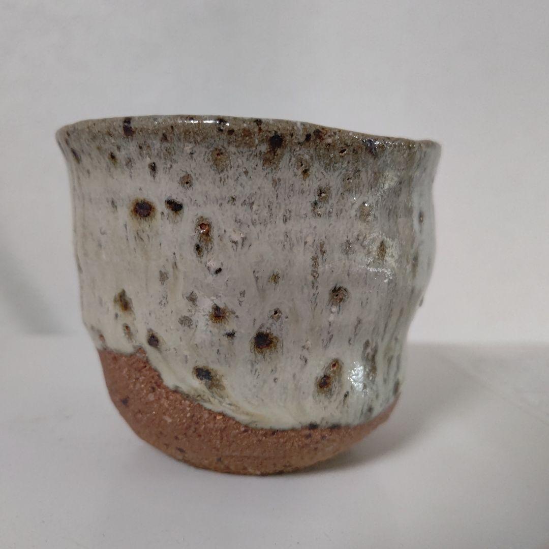 唐津焼き巨匠田中佐次郎作品　大きなぐい呑み　口径8高さ6