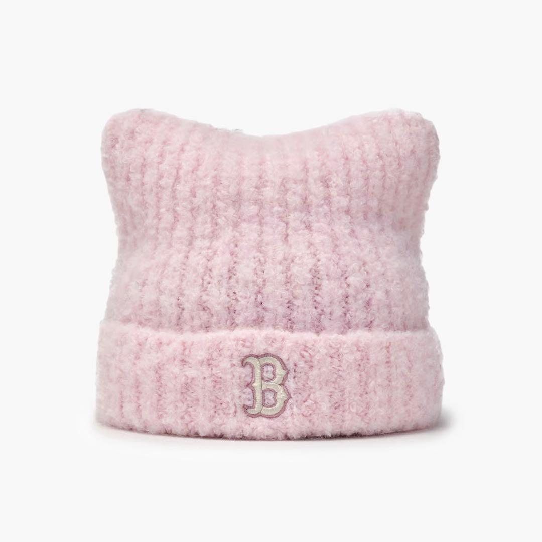 MLB Korea☆完売品☆MLB 猫耳 ミャオン ビーニー ピンク カリナ着用