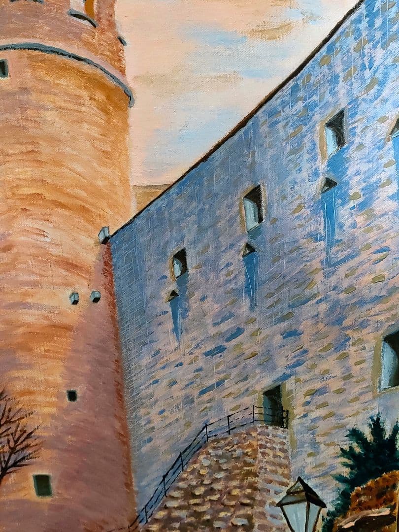 土金賢三 「古城」 油彩 F8 額装