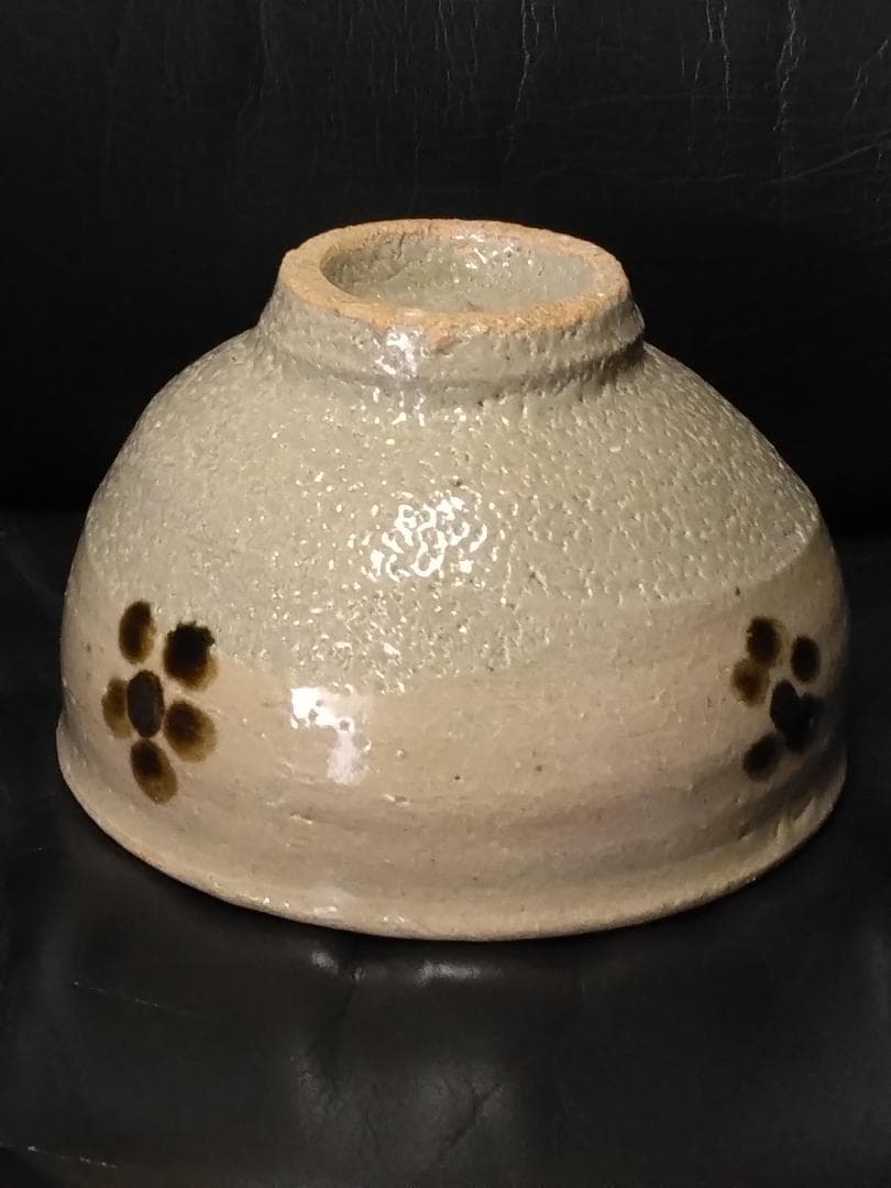 茶碗　人間国宝「浜田庄司」作　花打茶碗 共箱付　無傷完品　本物保証品です