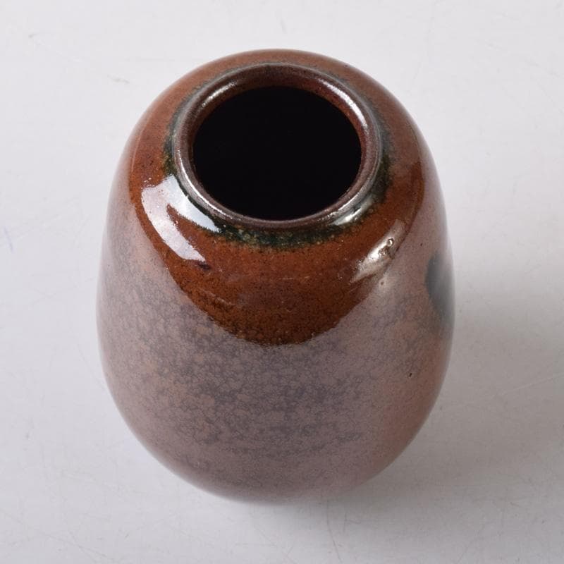 茶道具　平安　笹田有祥作　摸　六祖　茶入　仕覆付　共箱　V　7870