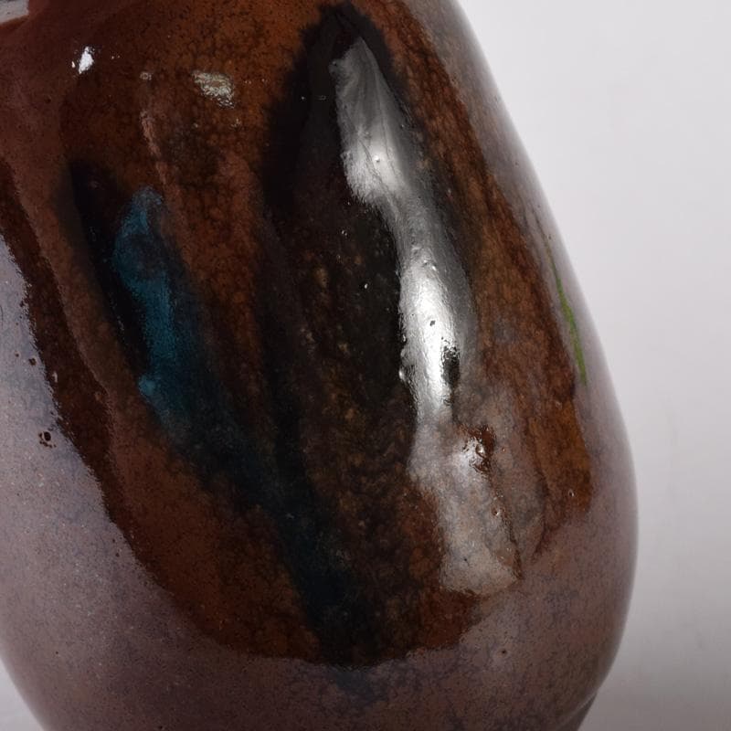 茶道具　平安　笹田有祥作　摸　六祖　茶入　仕覆付　共箱　V　7870