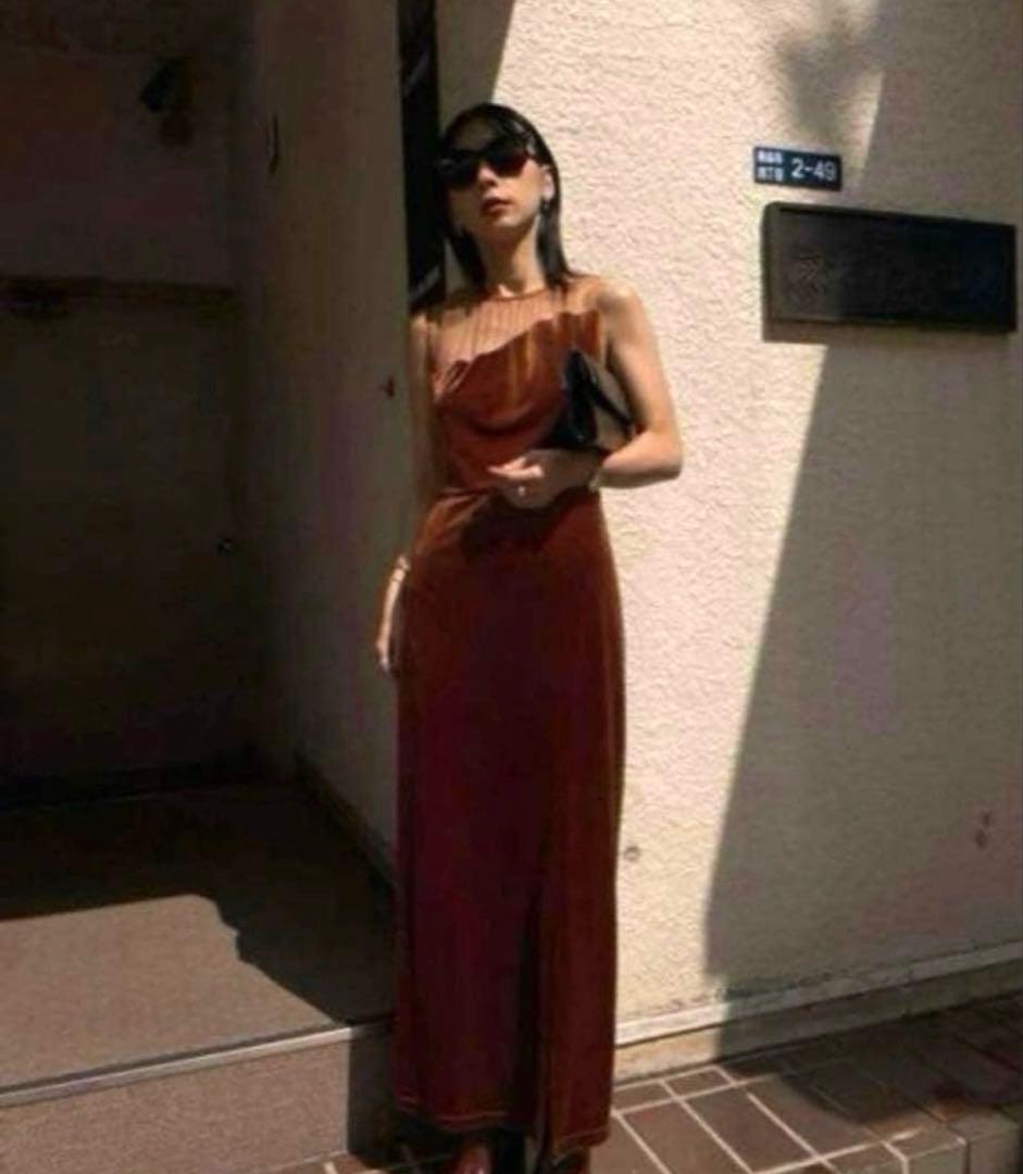 《Na♡》アメリ　2way CURVE VELOURS DRESS