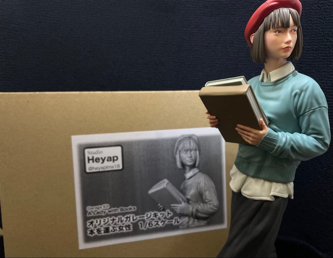 1/6 オリジナルガレージキット 本を運ぶ女性 完成品