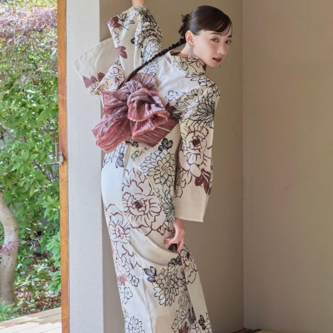 hinari × utatane浴衣セット 牡丹 Sサイズ