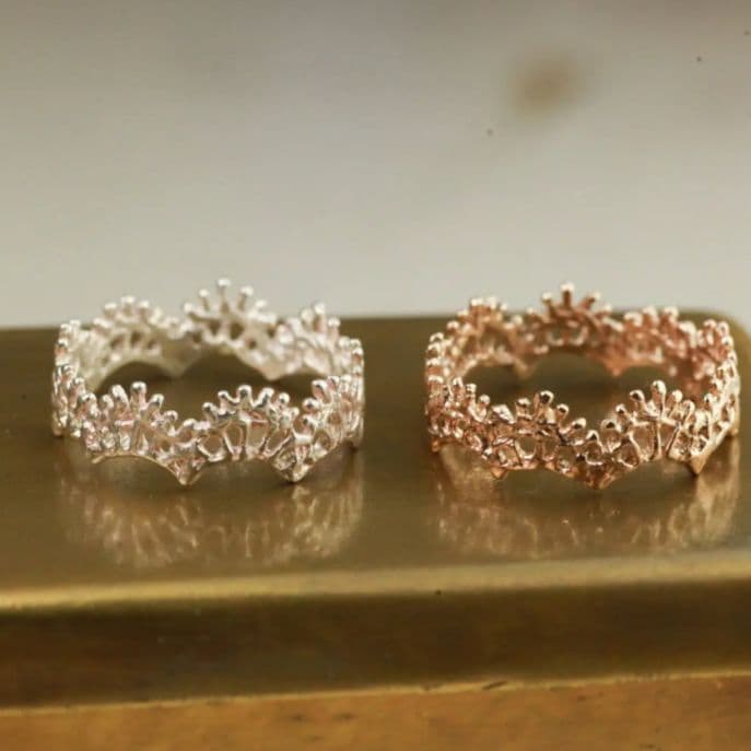 KAORU アトリエカオル クラウンリング K10 グリーンゴールド レース