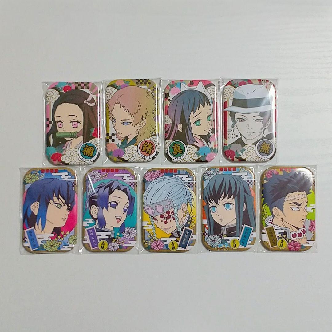 鬼滅の刃 まるかく缶バッジ 9個セット まとめ売り 時透無一郎 胡蝶しのぶ