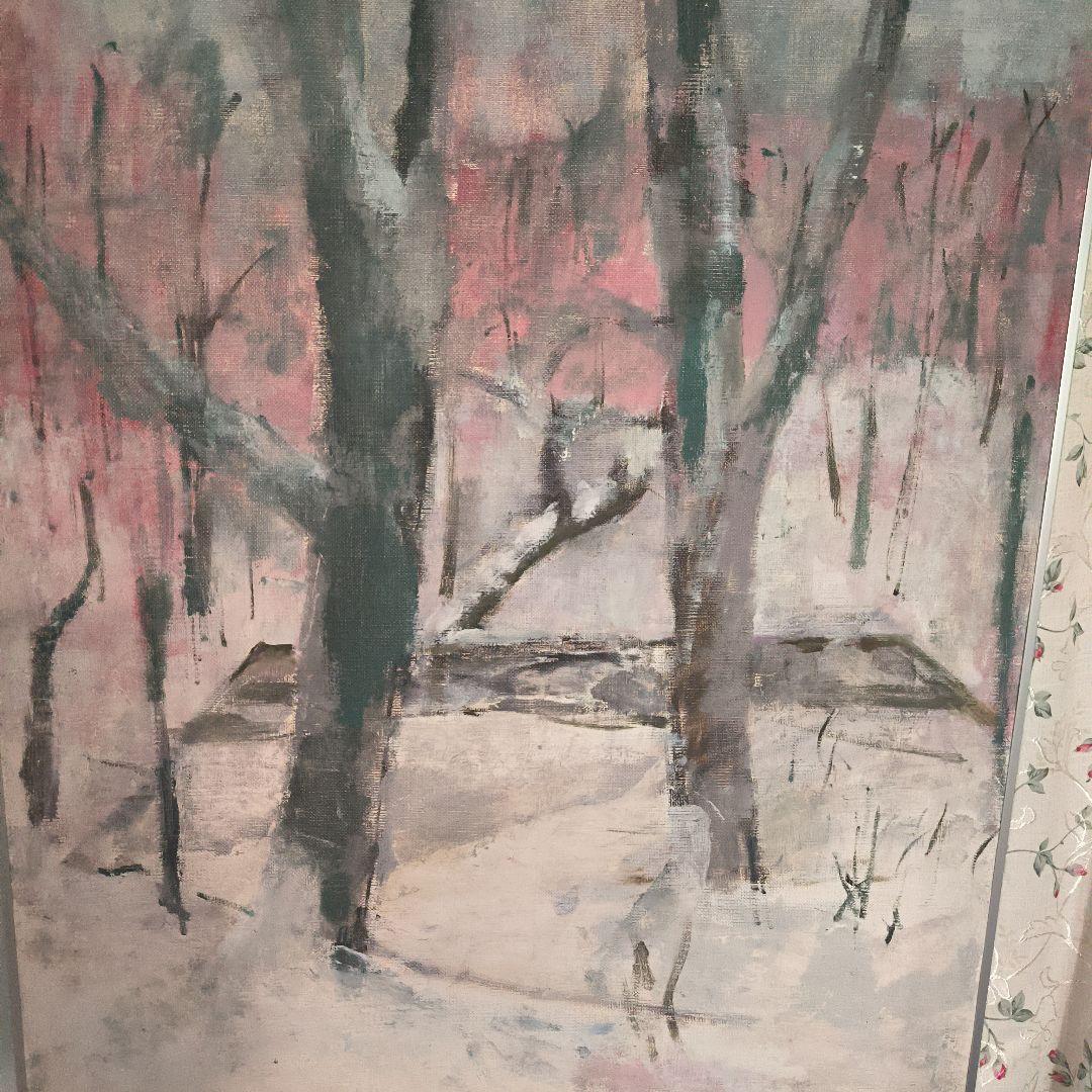 冬の風景 水彩画