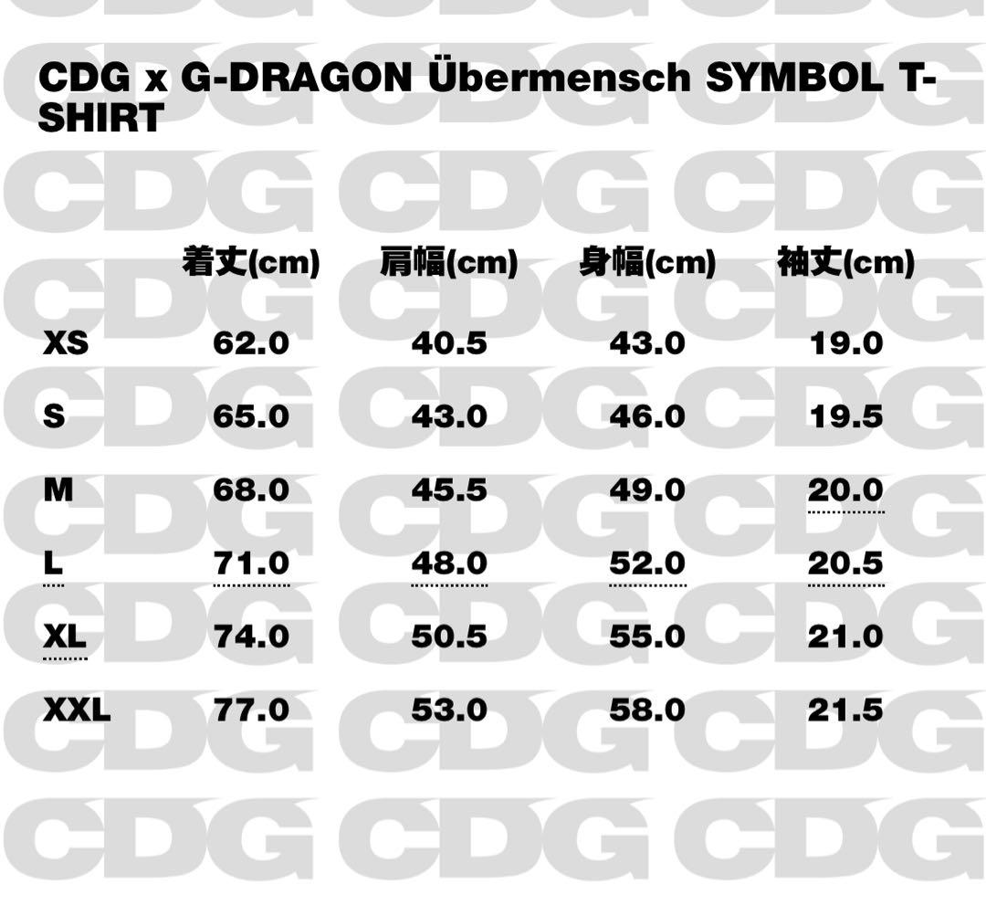 最安値 CDG G-DRAGON Ubermensch SYMBOL T