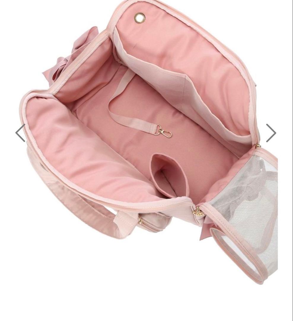 Maison de FLEUR 撥水 サイドリボンキャリーバッグ