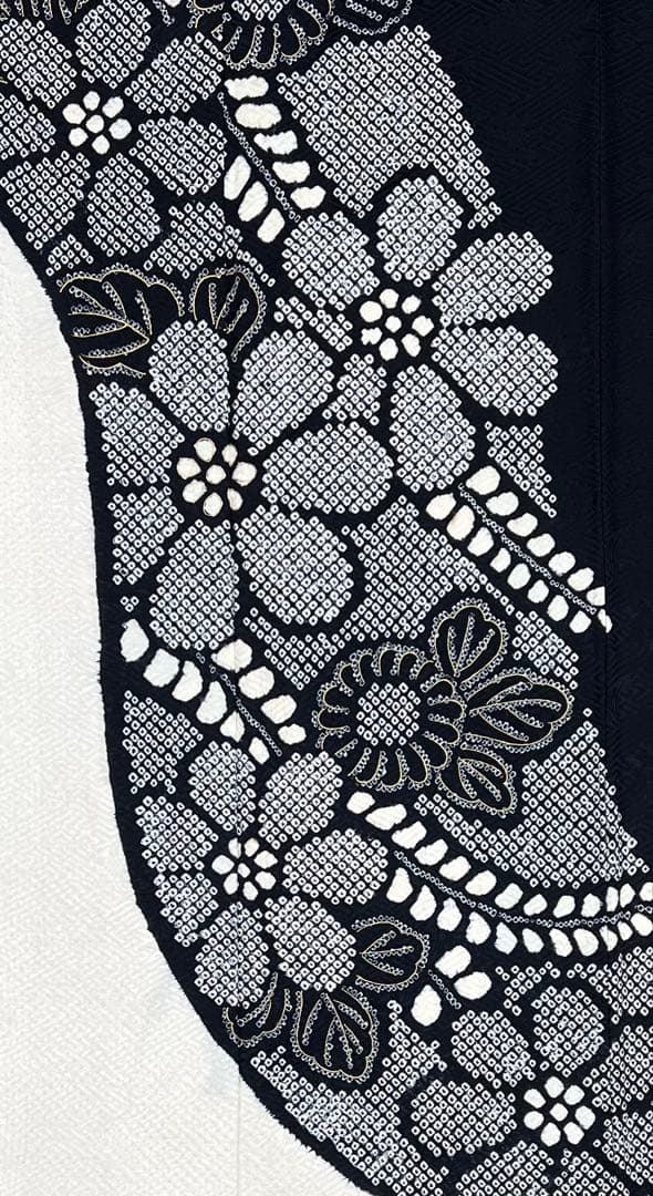 振り袖　フルセット　長襦袢　金彩加工　総絞り　モノトーン　成人式　592