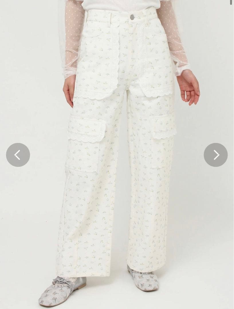 merry jenny 花柄カーゴパンツ