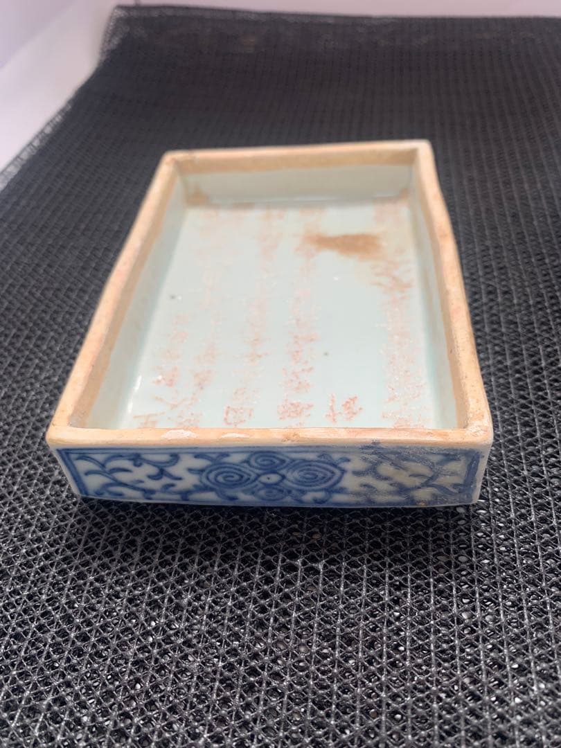 中国美術　染付　青花印盒　送料込み