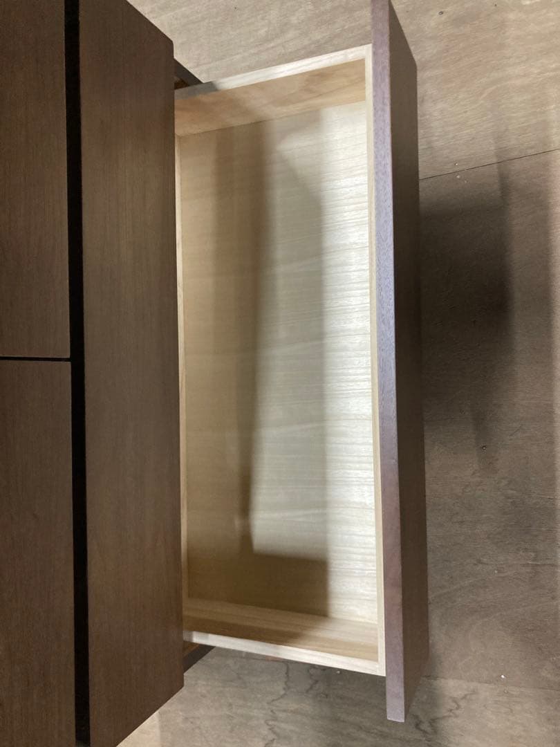 美品・廃盤希少★無印 木製チェスト4段・ワイド・ウォールナット材