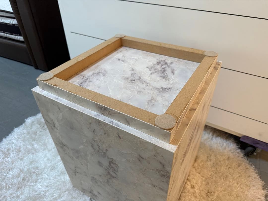 Wood style 大理石調サイドテーブル